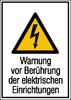 Warn-Kombischild Achtung Folie selbstklebend (B x H) 131 mm x 185 mm ISO 7010 1 St.