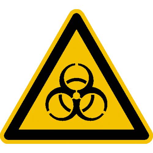 Warnschild Biogefährdung Folie selbstklebend 25 mm ISO 7010 44 St.