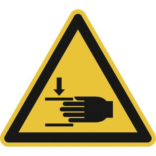 Thumbnail - Warnschild Handverletzungsgefahr Folie selbstklebend 50 mm ISO 7010 10 St.