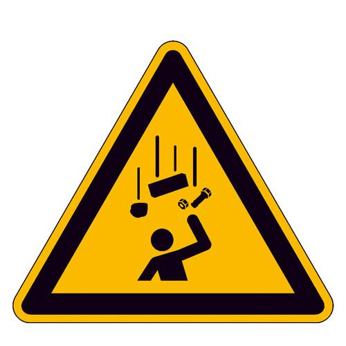 Warnschild Herabfallende Gegenstände Aluminium 200 mm ISO 7010 1 St.