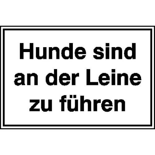 SafetyMarking 11.5453 Hinweisschild Hunde sind an der Leine zu führen Aluminium (B x H) 300 mm x 200 mm 1 St.