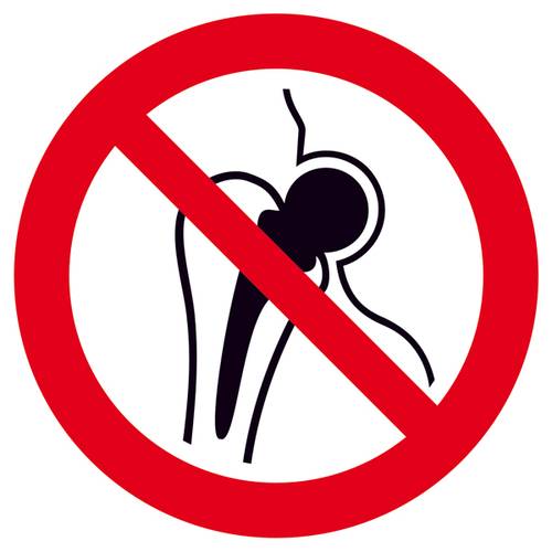 Thumbnail - Verbotsschild Kein Zutritt für Personen mit Implantaten aus Metall Folie selbstklebend (Ø) 200 mm ISO 7010 1 St.