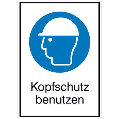 Gebotsschild Kopfschutz benutzen Aluminium (B x H) 262 mm x 371 mm ISO 7010 1 St.