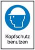 Gebotsschild Kopfschutz benutzen Folie selbstklebend (B x H) 131 mm x 185 mm ISO 7010 1 St.