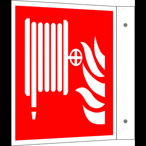 Thumbnail - Brandschutzschild Löschschlauch Aluminium (B x H) 150 mm x 150 mm ISO 7010 1 St.
