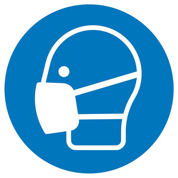 DIN ISO 7010 Schild /"Atemschutz benutzen/" 3 mm Alu-Verbund
