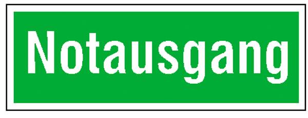 Fluchtwegschild Aluminium Notausgang Aluminium SafetyMarking 15.0099 (B x H) 300 mm x 105 mm 1 St.