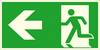 Fluchtwegschild Aluminium Notausgang links SafetyMarking 15.A1020 (B x H) 300 mm x 150 mm ISO 7010 1 St.