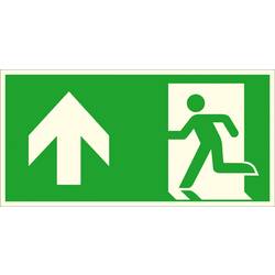 Fluchtwegschild Folie Notausgang links, aufwärts, geradeaus SafetyMarking 38.A1012 (B x H) 400 mm x 200 mm ISO 7010 1 St.