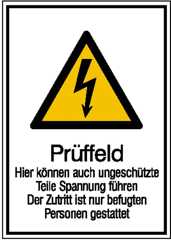 Warn-Kombischild Achtung Kunststoff (B x H) 210 mm x 297 mm ISO 7010 1 St.