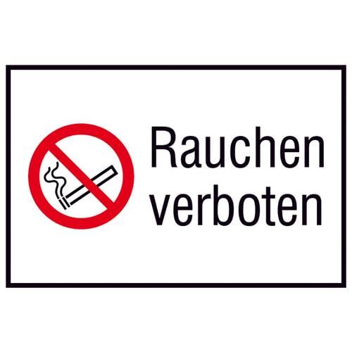 Verbotsschild Rauchen verboten Kunststoff (B x H) 400 mm x 300 mm ISO 7010 1 St.