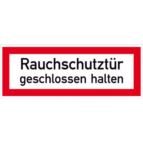 SafetyMarking 21.2862 Hinweisschild Rauchschutztür geschlossen halten Folie selbstklebend (B x H) 297 mm x 105 mm 1 St.