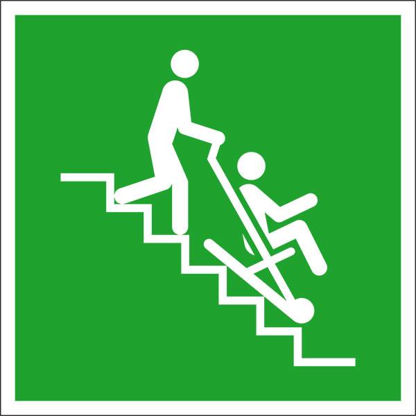 Fluchtwegschild Folie Rettungsstuhl SafetyMarking 38.A2092 (B x H) 200 mm x 200 mm ISO 7010 1 St.