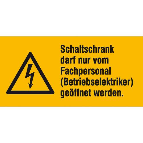 Thumbnail - Warn-Kombischild Achtung Folie selbstklebend (B x H) 131 mm x 65 mm ISO 7010 1 St.