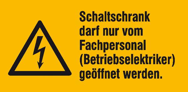 Warn-Kombischild Achtung Folie selbstklebend (B x H) 131 mm x 65 mm   ISO 7010 1 St.
