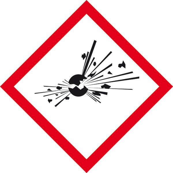 SafetyMarking 31.B1012 GHS-Gefahrenpiktogramm 01 explodierende Bombe Folie selbstklebend (B x H) 74 mm x 74 mm 500 St.