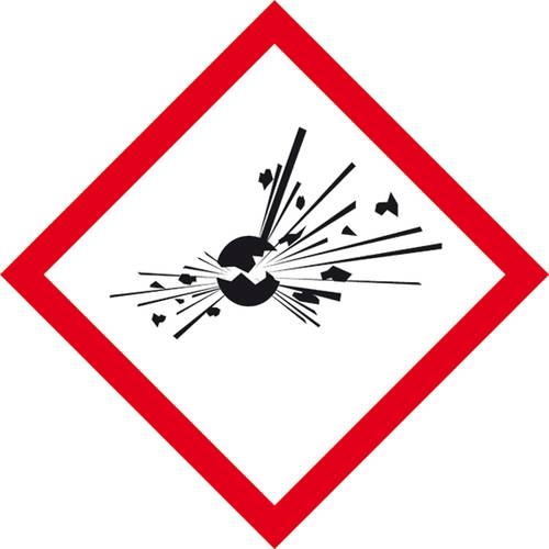 SafetyMarking 31.B1012 GHS-Gefahrenpiktogramm 01 explodierende Bombe Folie selbstklebend (B x H) 74 mm x 74 mm 500 St.