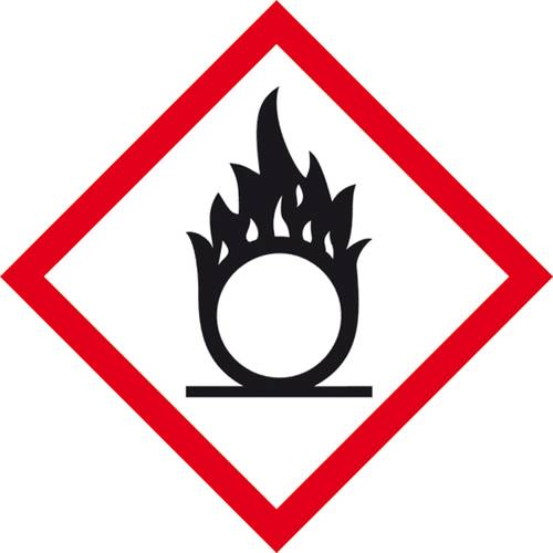SafetyMarking 31.B1023 GHS-Gefahrenpiktogramm 03 Flamme über Kreis Folie selbstklebend (B x H) 52 mm x 52 mm 500 St.