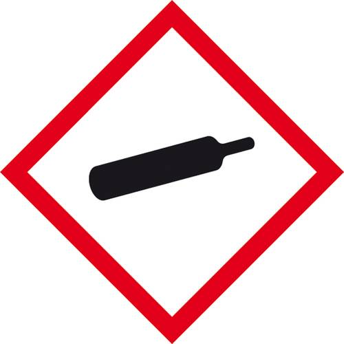 Thumbnail - SafetyMarking 21.B1019 GHS-Gefahrenpiktogramm 04 Gasflasche Folie selbstklebend (B x H) 100 mm x 100 mm 1 St.