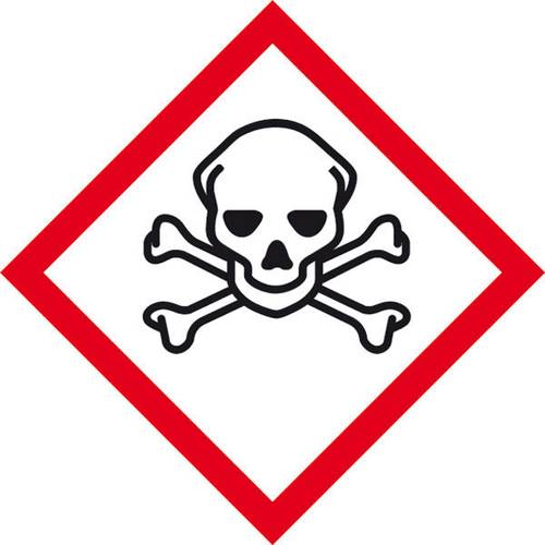 SafetyMarking 39.B1019 GHS-Gefahrenpiktogramm 06 Totenkopf Polyester (B x H) 50 mm x 50 mm 1 St.