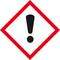 Das Bild zeigt ein Gefahrensymbol mit einem Ausrufezeichen in einem roten Diamantrahmen auf weißem Hintergrund, das Vorsicht signalisiert.
