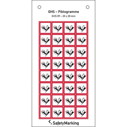 SafetyMarking 30.B1043 GHS-Gefahrenpiktogramm 09 Umwelt Folie selbstklebend (B x H) 20 mm x 20 mm 32 St.