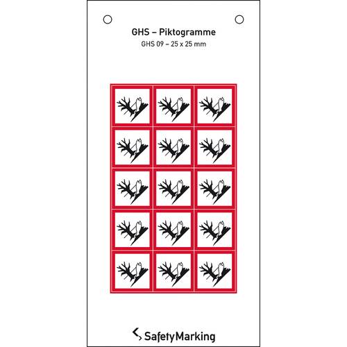 SafetyMarking 30.B1044 GHS-Gefahrenpiktogramm 09 Umwelt Folie selbstklebend (B x H) 25 mm x 25 mm 15 St.