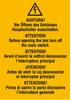 Warn-Kombischild Achtung Folie selbstklebend (B x H) 74 mm x 105 mm ISO 7010 1 St.
