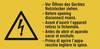 Warn-Kombischild Achtung Folie selbstklebend (B x H) 65 mm x 32 mm ISO 7010 6 St.