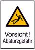 Warn-Kombischild Vorsicht! Absturzgefahr Aluminium (B x H) 131 mm x 185 mm ISO 7010 1 St.