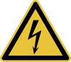 Warnschild Elektrische Spannung Folie selbstklebend 25 mm ISO 7010 44 St.
