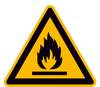 Warnschild Feuergefährliche Stoffe Aluminium 200 mm ISO 7010 1 St.