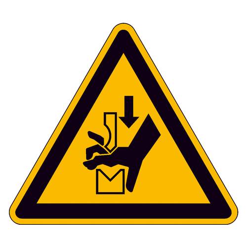 Warnschild Quetschgefahr Folie selbstklebend 50 mm ISO 7010 10 St.