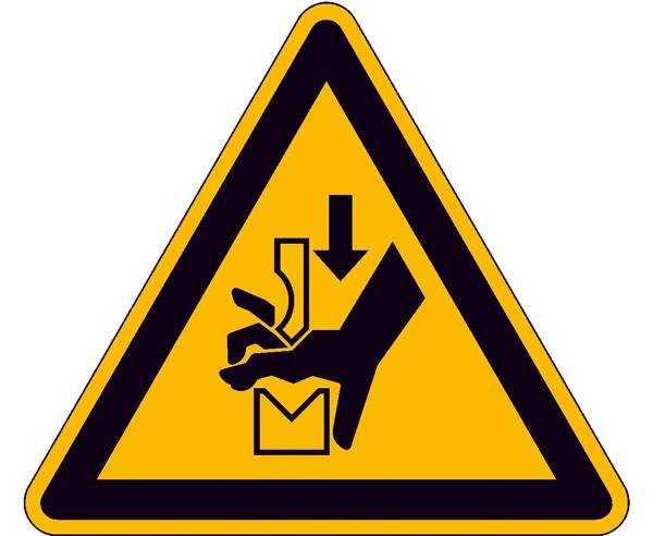 Warnschild Quetschgefahr Folie selbstklebend   50 mm ISO 7010 10 St.