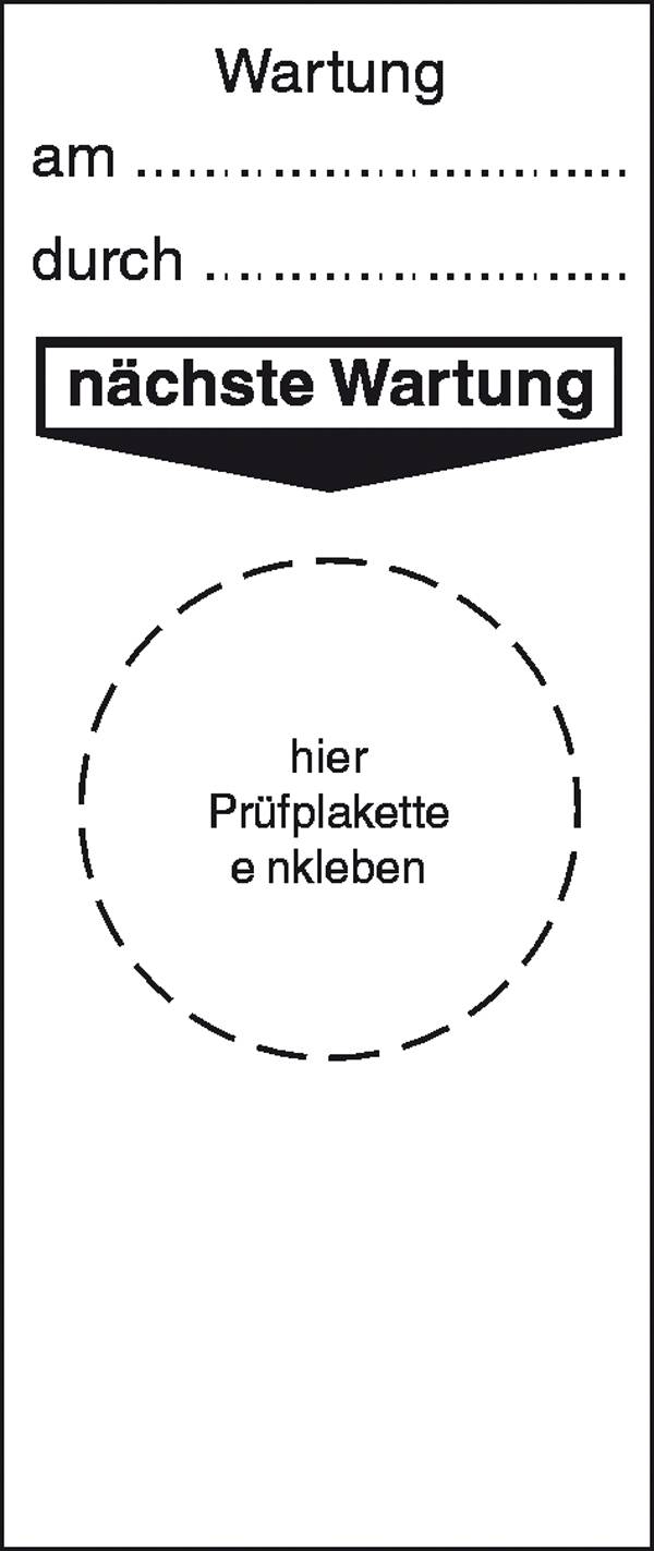 SafetyMarking 30.0936 Grundplakette Wartung am...durch…   Folie selbstklebend     4 St.