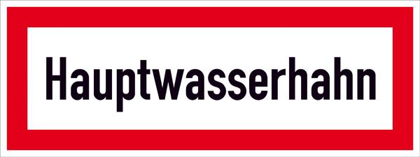 SafetyMarking 21.2871 Hinweisschild Hauptwasserhahn Folie selbstklebend (B x H) 97 mm x 105 mm    1 St.