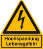 Warn-Kombischild Achtung Aluminium (B x H) 297 mm x 410 mm ISO 7010 1 St.