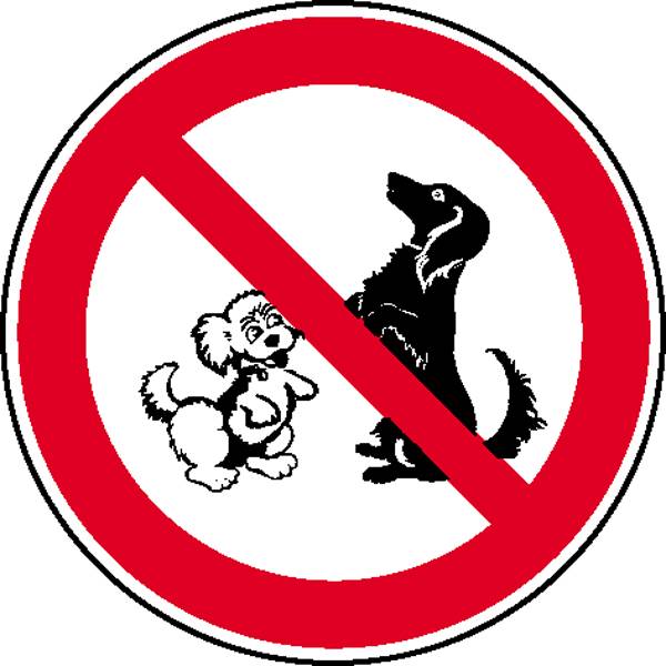 Verbotsschild Hundeverbot Folie selbstklebend (Ø) 100 mm 1 St.