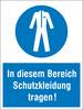 Gebotsschild Schutzkleidung benutzen, Hygiene und Abstand Kunststoff (B x H) 300 mm x 400 mm ISO 7010 1 St.