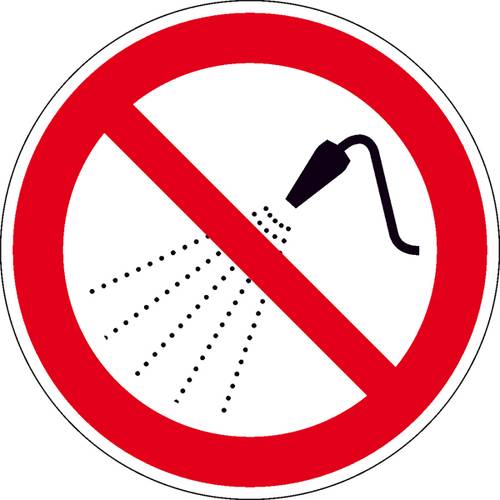 Verbotsschild Mit Wasser spritzen verboten Aluminium (Ø) 100 mm 1 St.