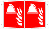 Brandschutzschild Mittel und Geräte zur Brandbekämpfung Aluminium (B x H) 200 mm x 200 mm ISO 7010 1 St.