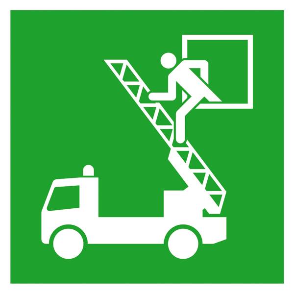 Fluchtwegschild Folie Rettungsausstieg SafetyMarking 38.A2040 (B x H) 150 mm x 150 mm ISO 7010 1 St.