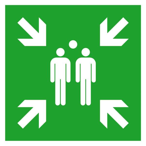 Fluchtwegschild Aluminium Sammelstelle SafetyMarking 11.A2015 (B x H) 600 mm x 600 mm ISO 7010 1 St.