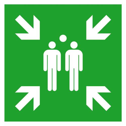 Fluchtwegschild Folie Sammelstelle SafetyMarking 38.A2010 (B x H) 400 mm x 400 mm ISO 7010 1 St.