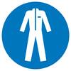 Gebotsschild Schutzkleidung benutzen, Hygiene und Abstand Aluminium (Ø) 100 mm ISO 7010 1 St.