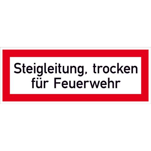 SafetyMarking 21.2881 Hinweisschild Steigleitung, trocken Folie selbstklebend (B x H) 297 mm x 105 mm 1 St.
