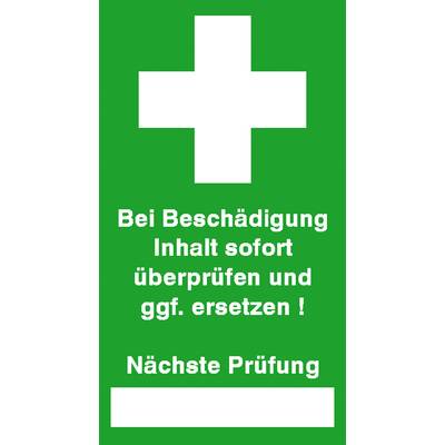 SafetyMarking 30.0975 Sicherheitssiegel Bei Beschädigung Inhalt sofort überprüfen Grün Folie selbstklebend (L x B) 45 mm
