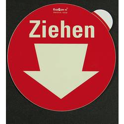 Image of Türschild Ziehen Folie selbstklebend (Ø) 100 mm 100 mm DIN 67510-4 1 St.