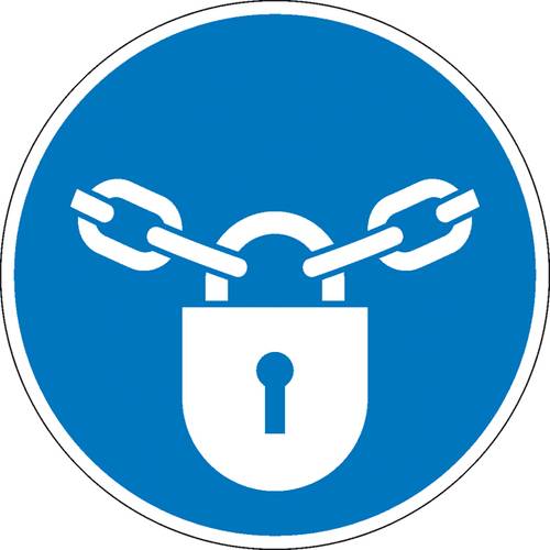 Gebotsschild Verschlossen halten Folie selbstklebend (Ø) 100 mm ISO 7010 1 St.