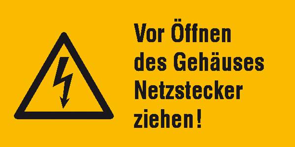 Warn-Kombischild Achtung Folie selbstklebend (B x H) 52 mm x 26 mm ISO 7010 9 St.